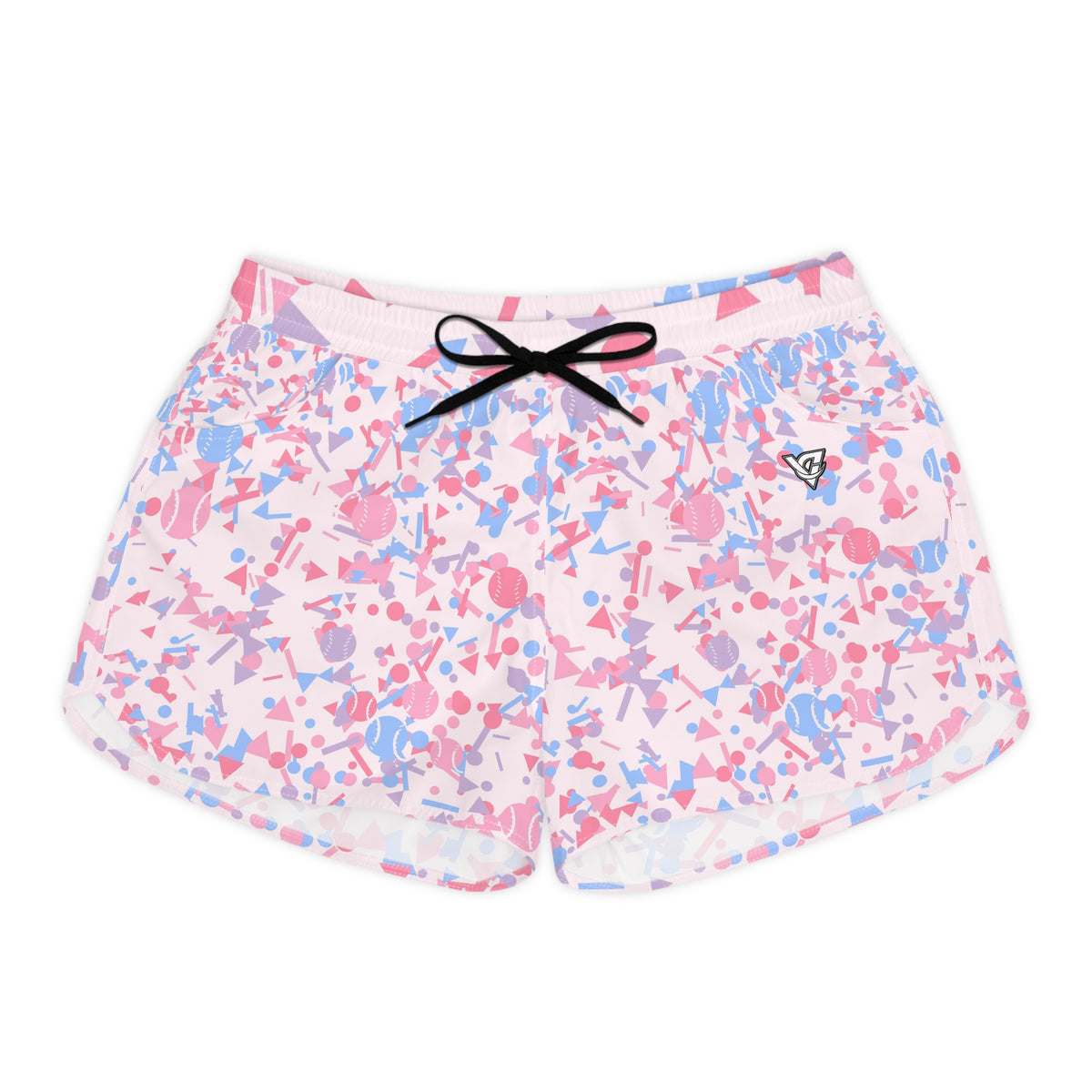 Baseball & Softball Cotton Candy Confetti Pop Women's Athletic Shorts with Pockets