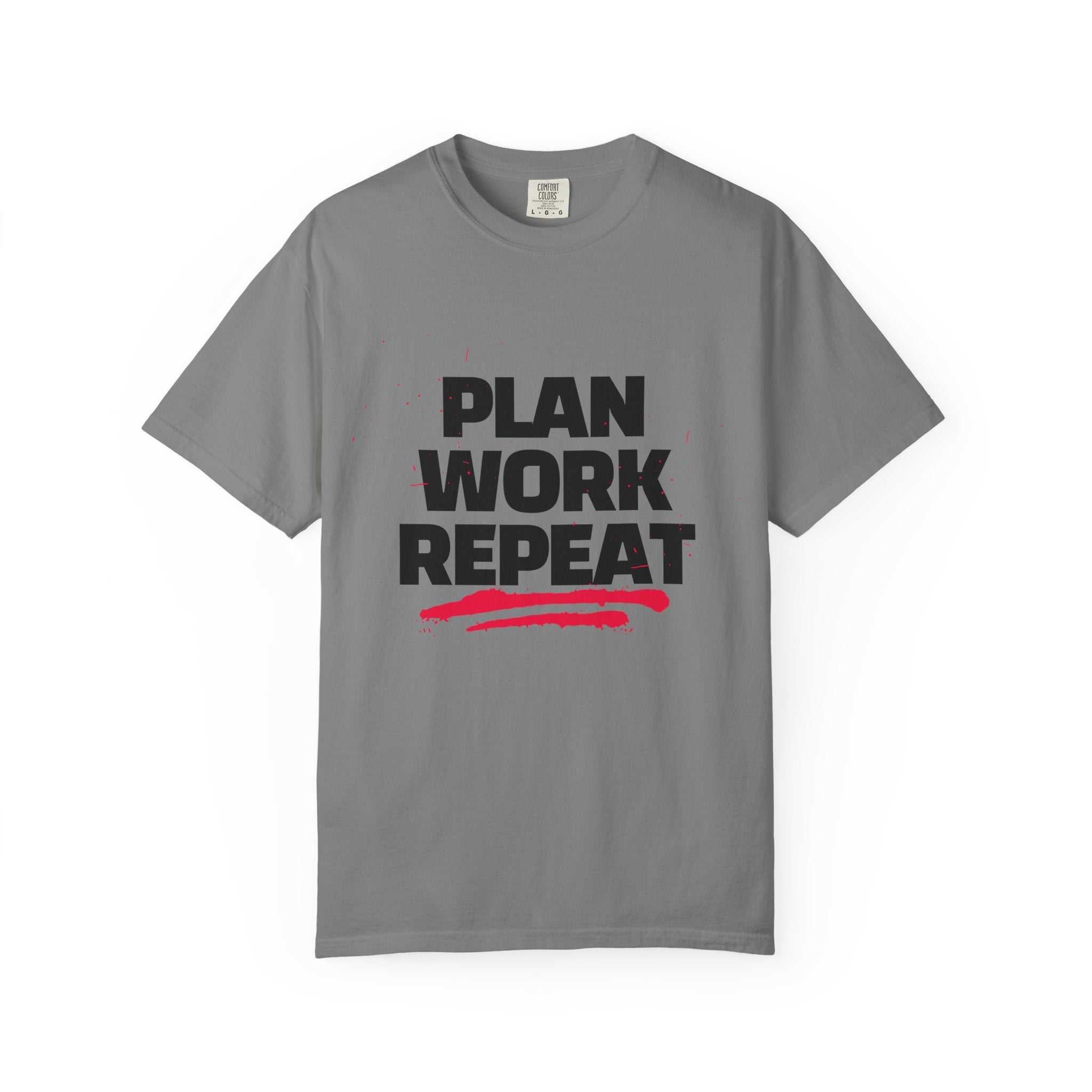 Plan Work Repeat | Motivational Graphic Tee