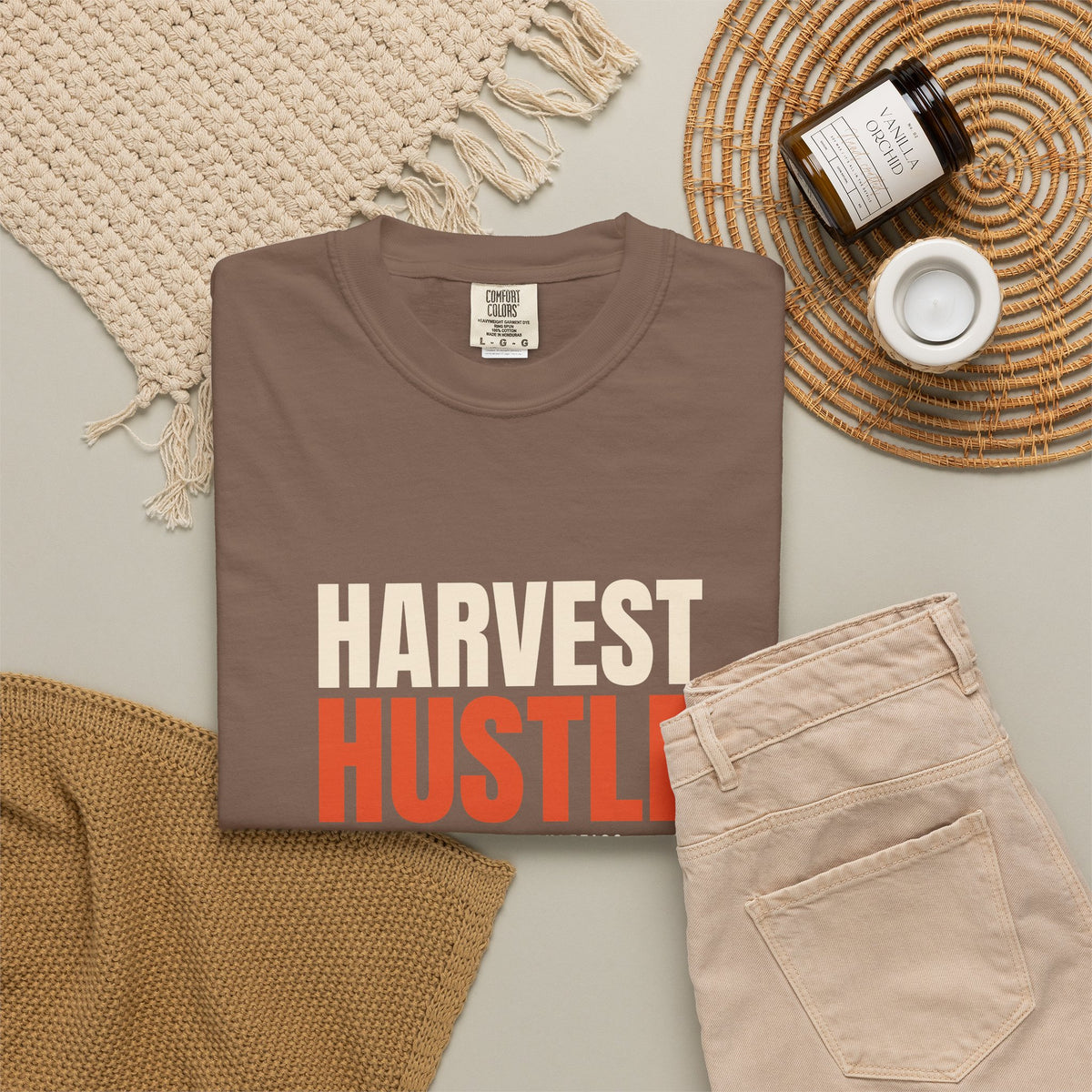 Harvest Hustle | Women's Garment-Dyed Graphic Tee