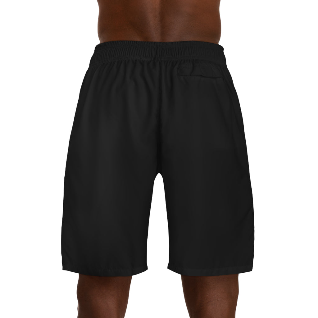 Vantacore Solid Black Men's Athletic Shorts with Pockets