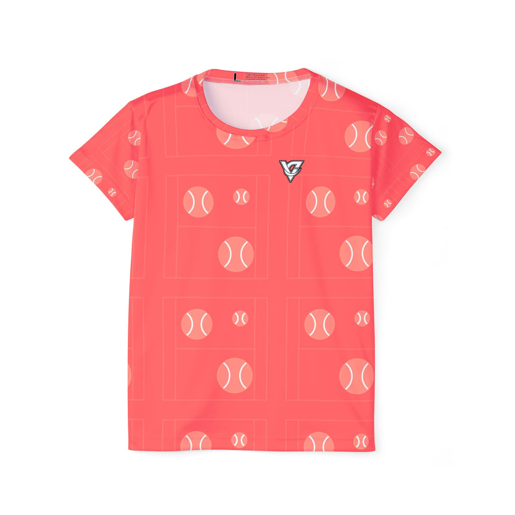 Tennis Hot Coral Baseline Seam Women's Sports Jersey