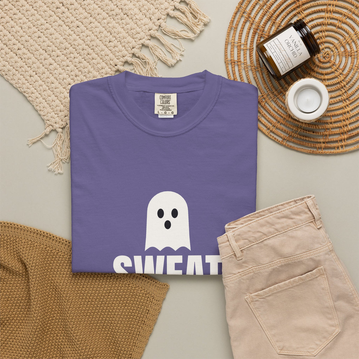 Sweat & Spells | Women's Halloween Garment-Dyed Graphic Tee