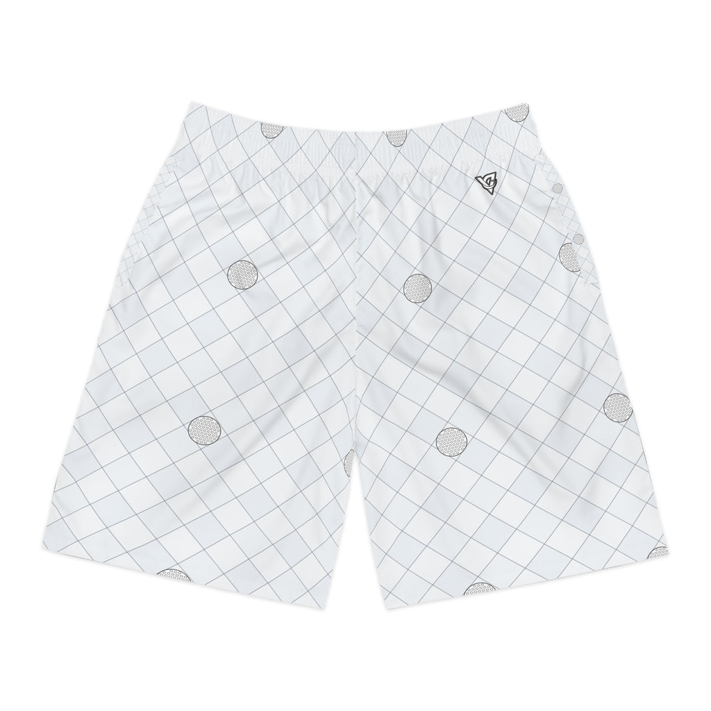 Golf Arctic White Dimple Links Men's Athletic Shorts with Pockets