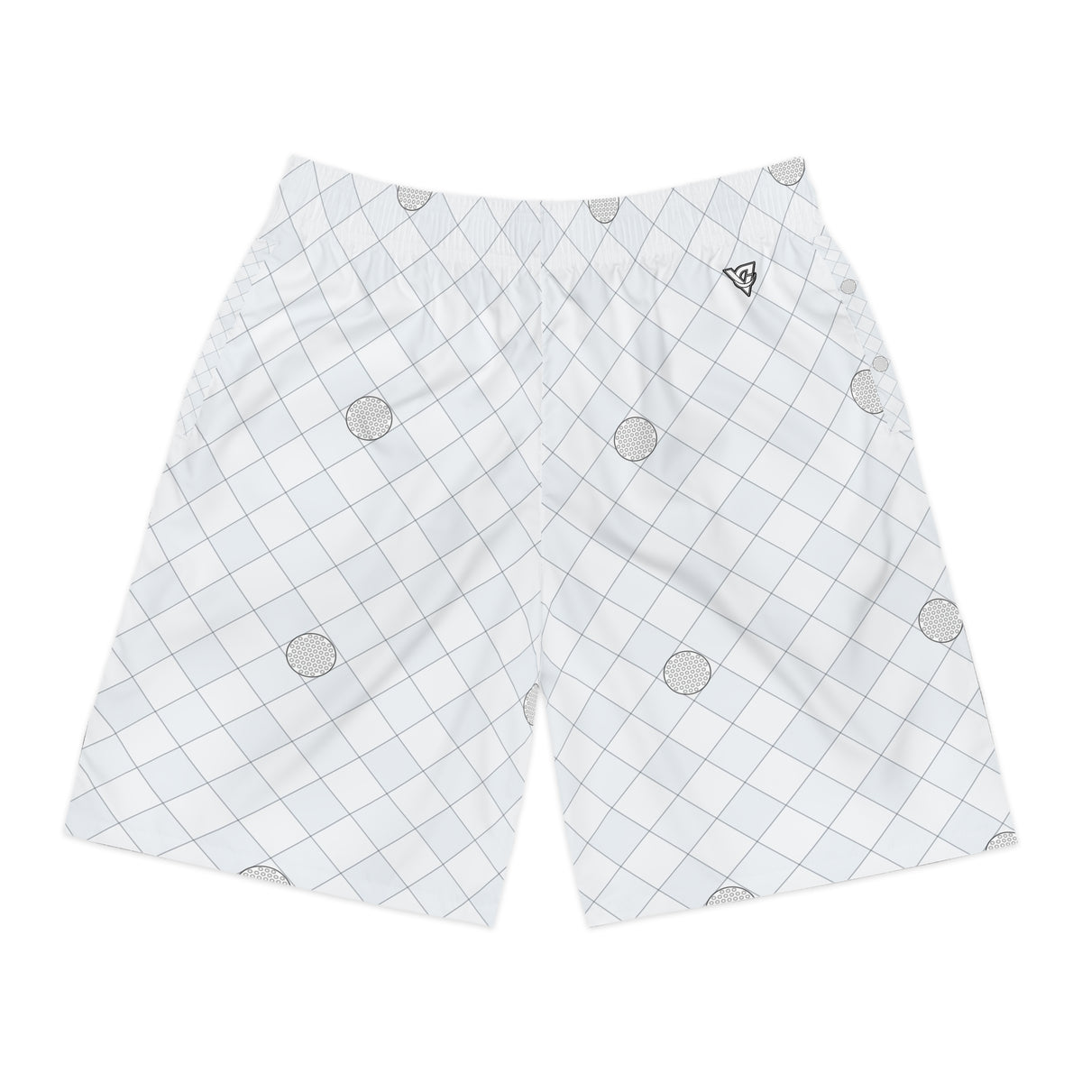 Golf Arctic White Dimple Links Men's Athletic Shorts with Pockets
