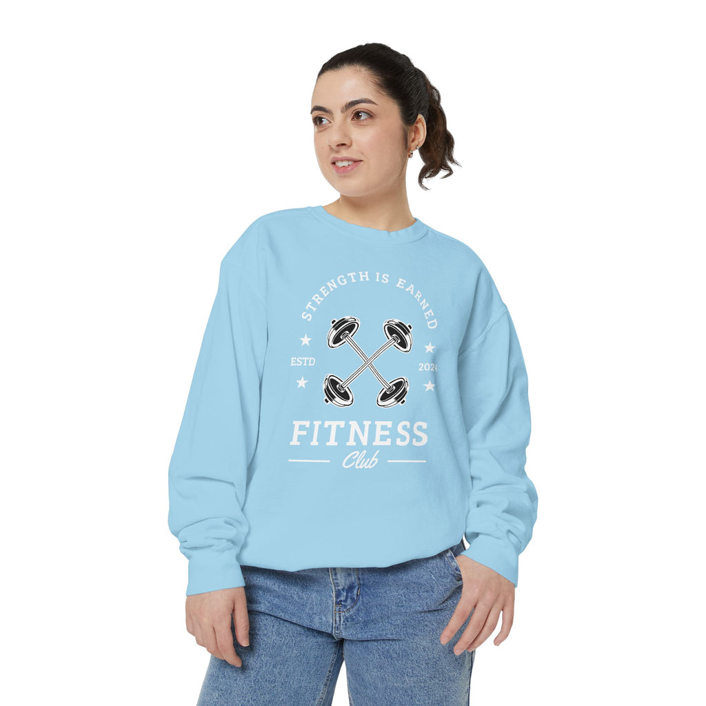 Fitness Club Sweatshirt | "Strength Is Earned" Crewneck