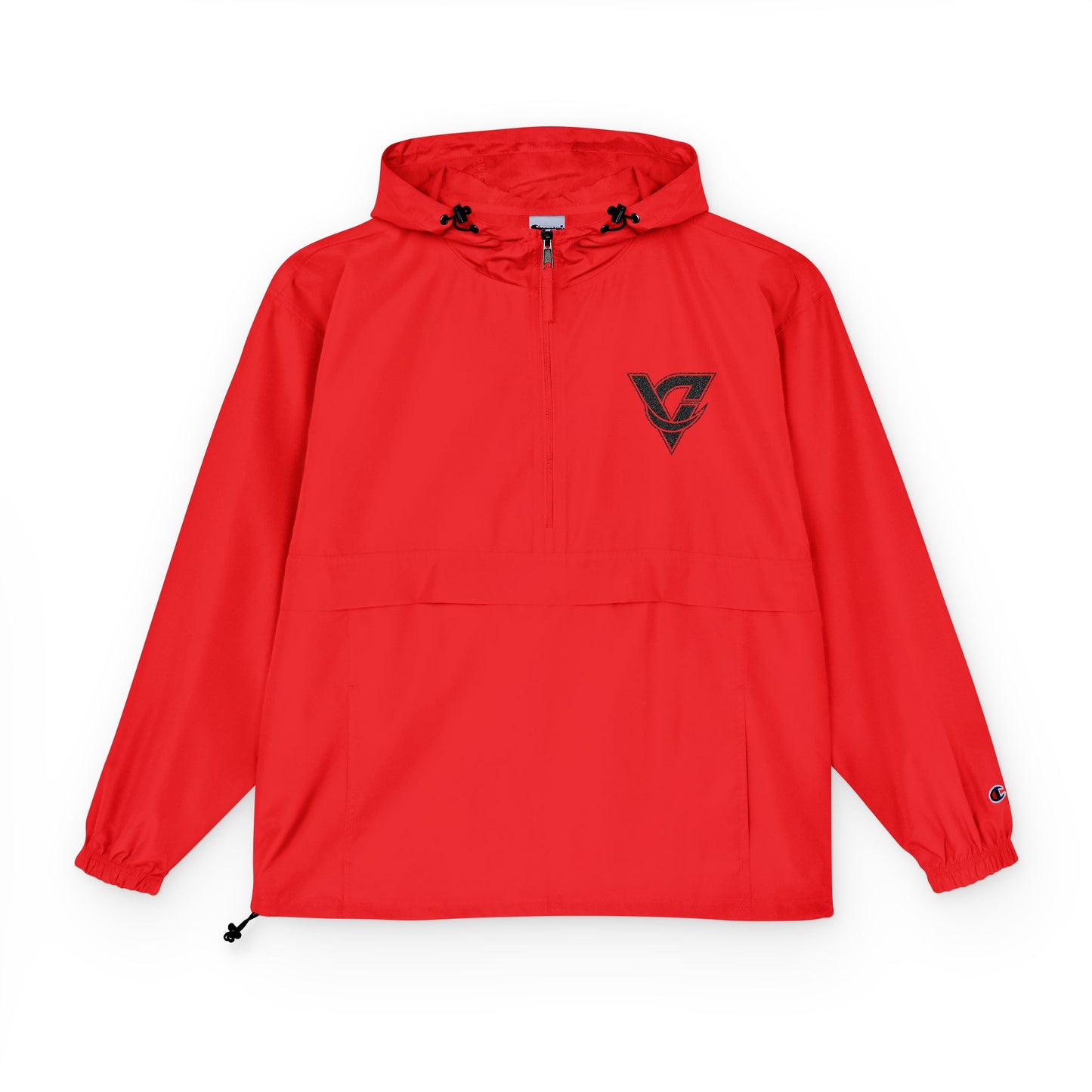 Packable Anorak Jacket — Lightweight Orange Windbreaker with Subtle Chest Logo