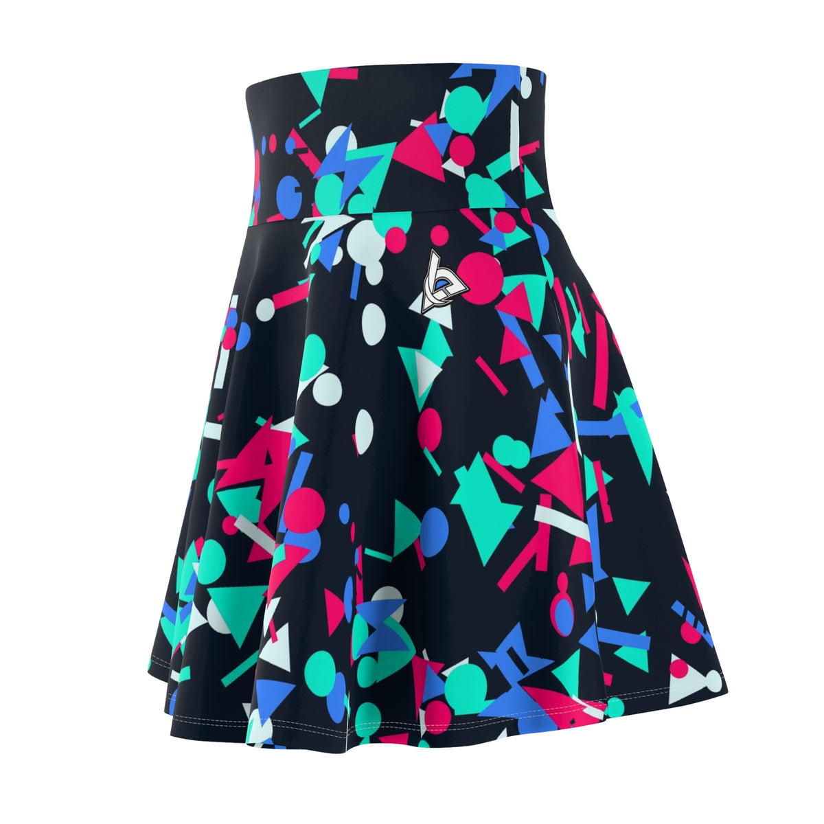 Running Arctic Neon Confetti Pop Women's Athletic Skater Skirt