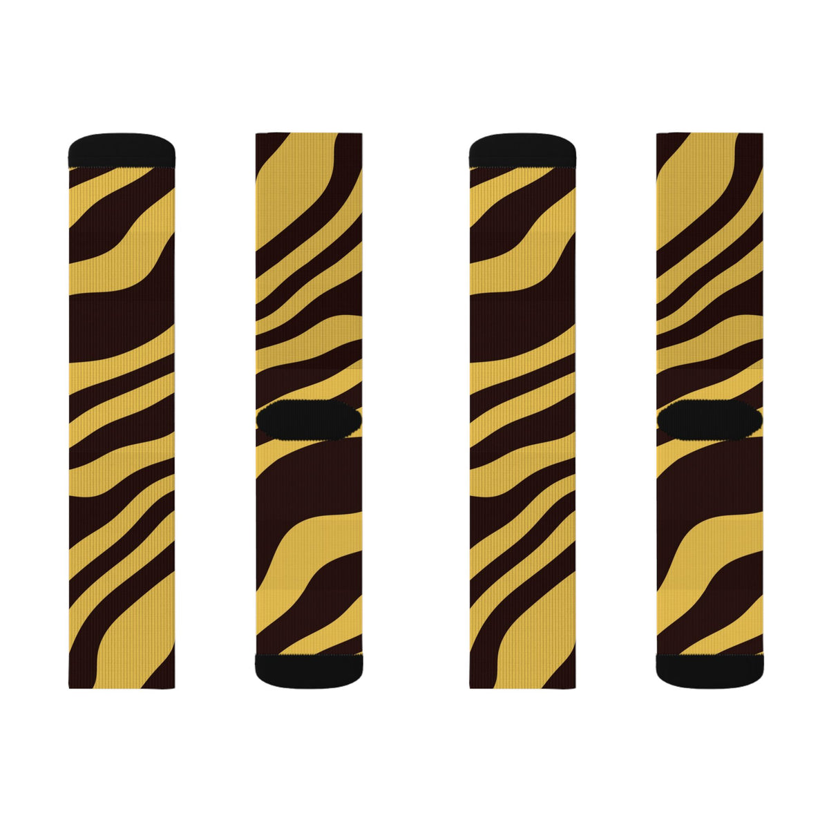 Sunset Orchard Zebra Athletic Crew Socks