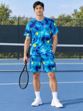 Tennis Cobalt Spark Pixel Camo Men's Sports Jersey - front view