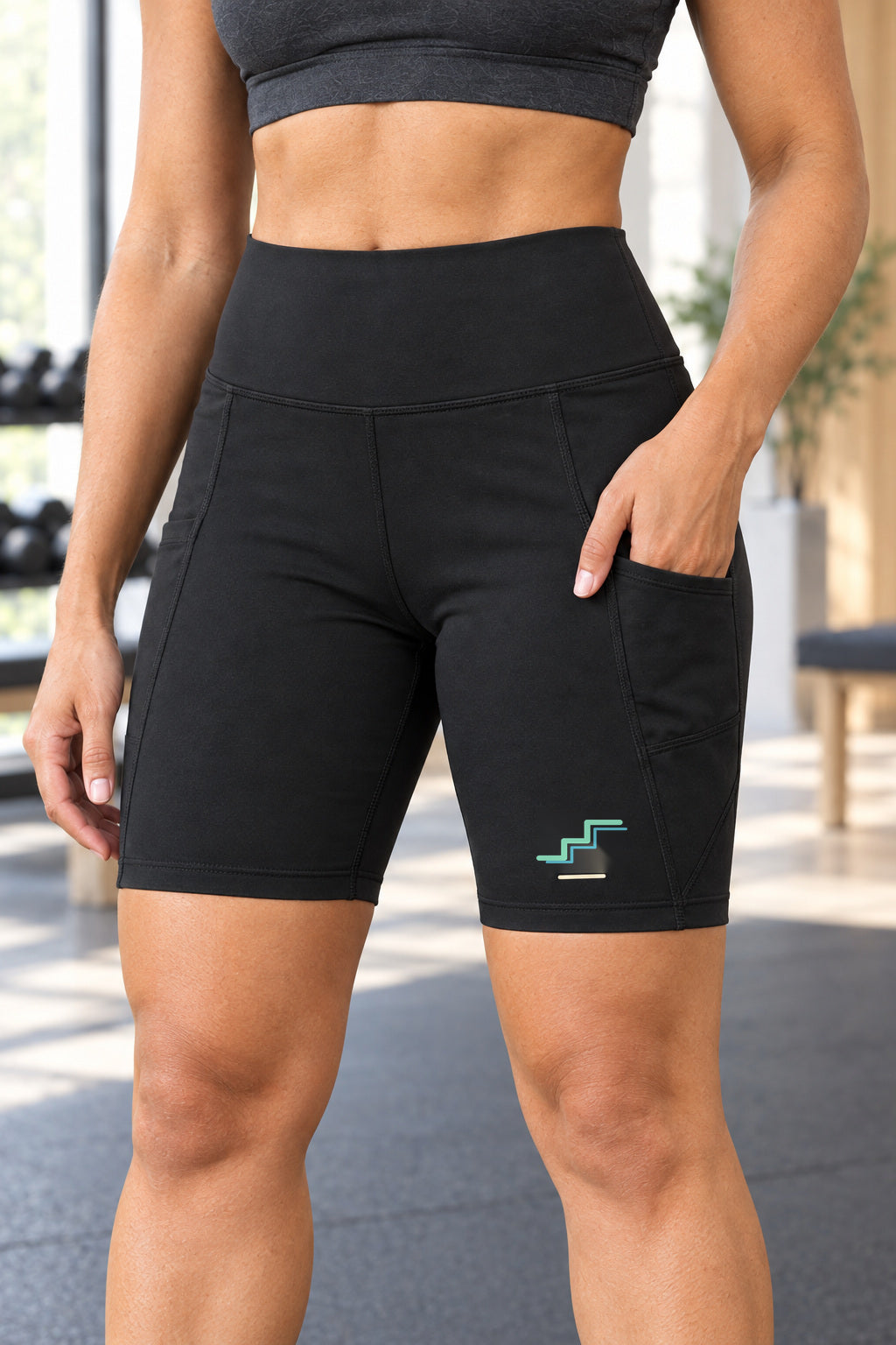 Mint Switchback | 06_Pocket_Detail | AI-generated adult gym model mockup