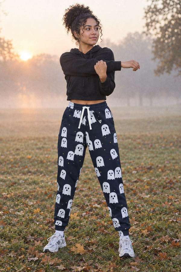 Halloween Ghostly Night Ghost Parade Women's Joggers – All-Over Print Athletic Jogger Pants