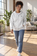 Jacket | Lightweight Zip-Up Hoodie – front view on a female athlete