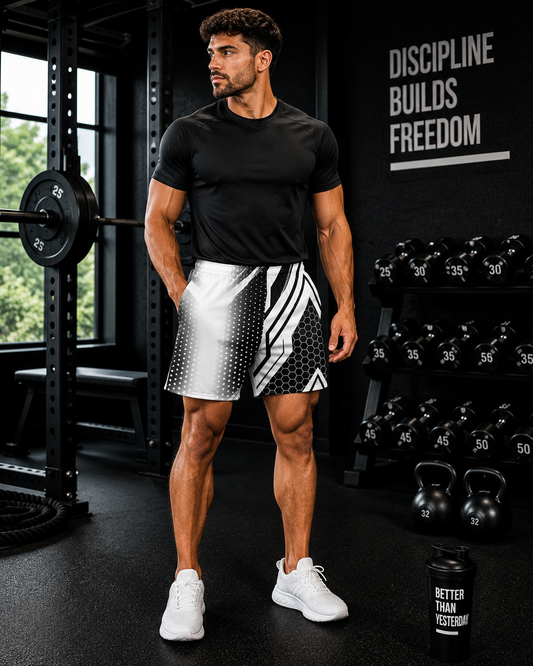 Men's Monochrome Apex Athletic Multipurpose Shorts