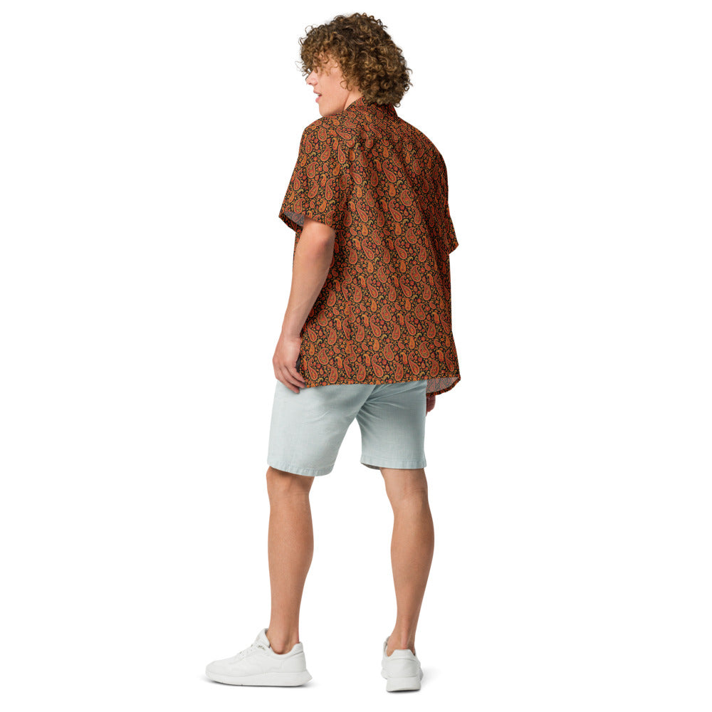 Fire Paisley button-up shirt back view