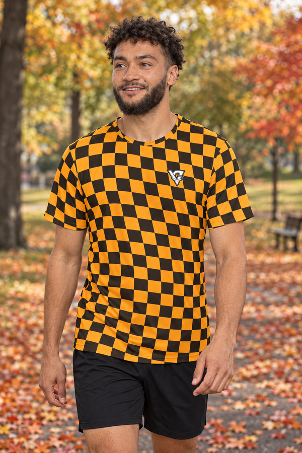 Amber Warp Check Multipurpose Athletic Shirt