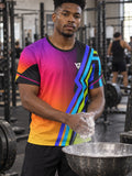 Man training in the Prism Velocity men's sports jersey with the Vantacore V emblem on the left chest – front view