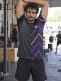 Man training in the Phantom Pulse men's sports jersey with the Vantacore V emblem on the left chest – front view