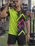 Man training in the Volt Fusion men's sports jersey with the Vantacore V emblem on the left chest – front view