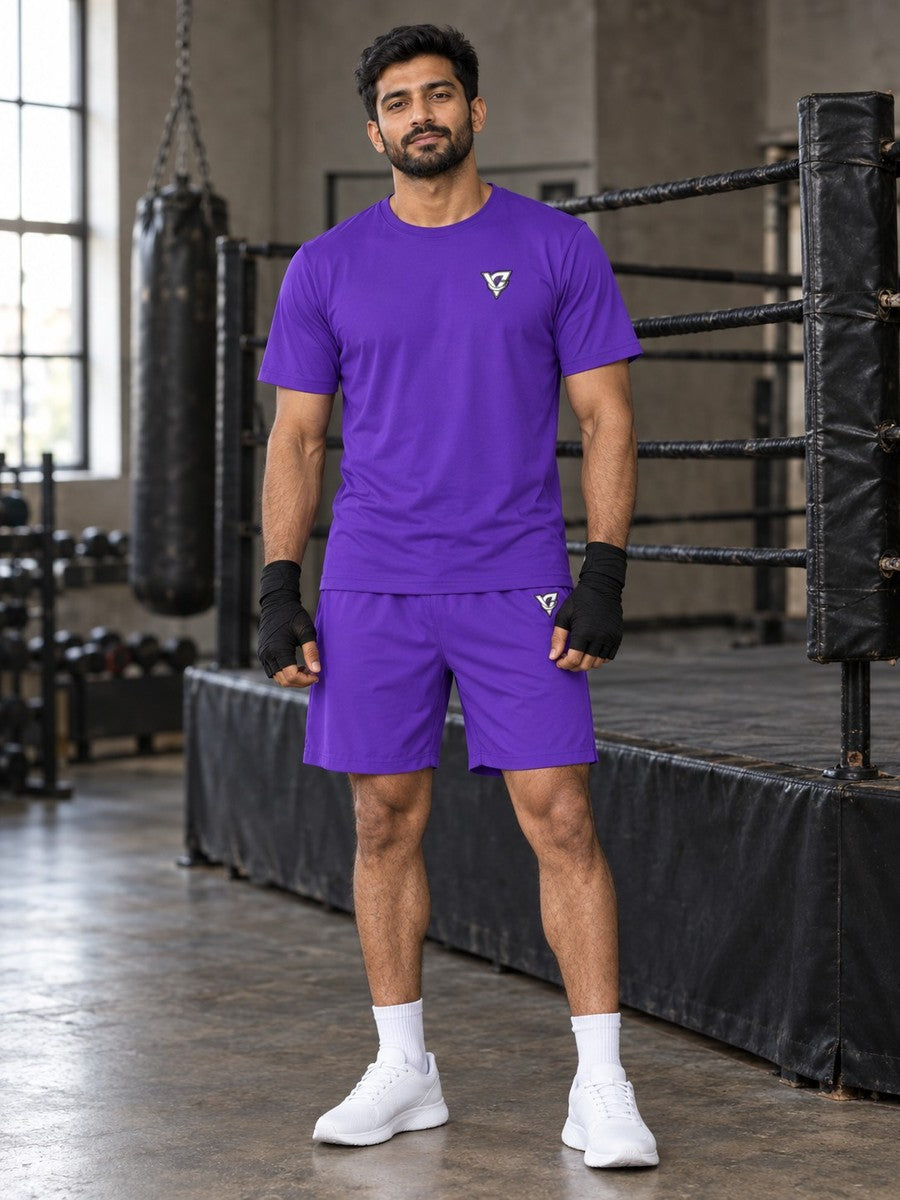 Vantacore Solid Purple Men's Sports Jersey - front view