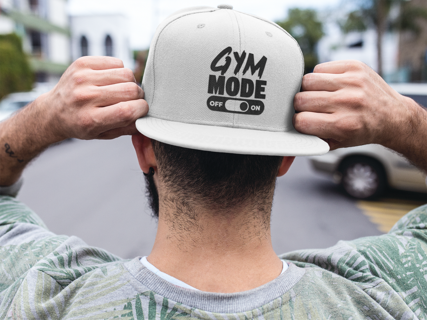 Gym Mode Embroidered Low Profile Baseball Cap | Adjustable Cotton Dad Hat for Men & Women