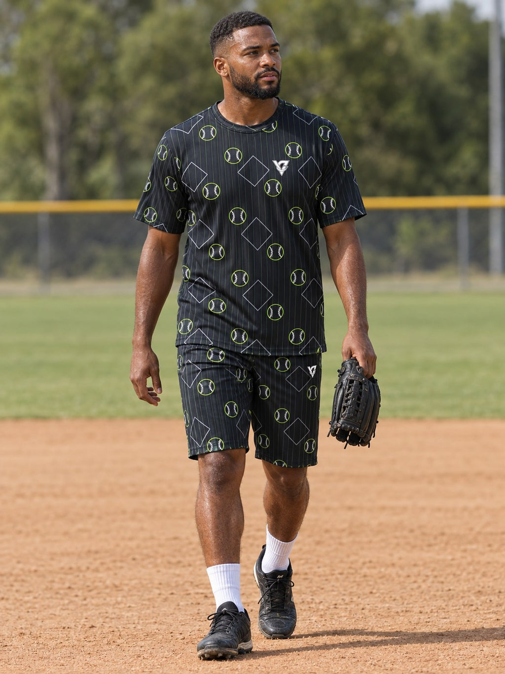 Baseball & Softball Volt Night Diamond Stitch Men's Sports Jersey, front view