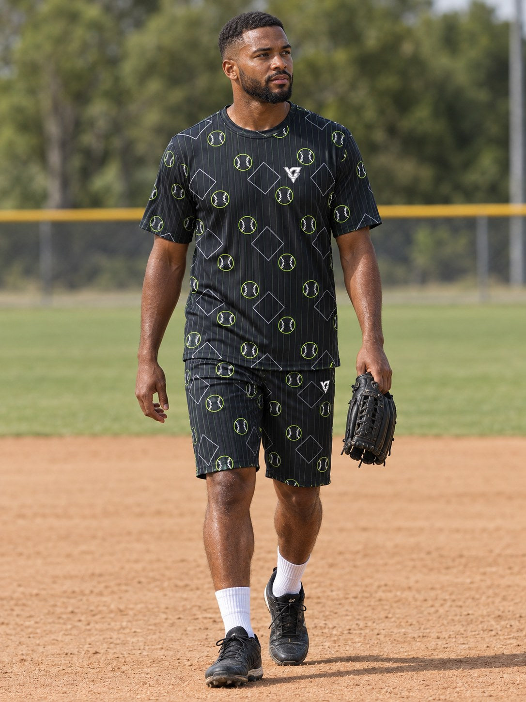 Baseball & Softball Volt Night Diamond Stitch Men's Sports Jersey, front view
