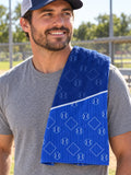 Baseball & Softball Royal Ice Diamond Stitch Rally Towel, lifestyle photo