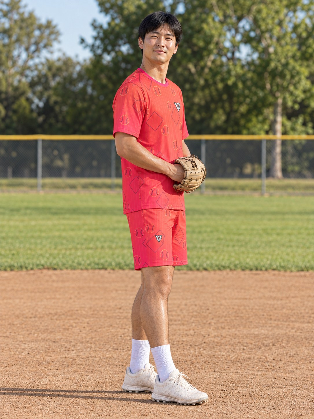Baseball & Softball Sunset Fade Diamond Stitch Men's Sports Jersey, side view