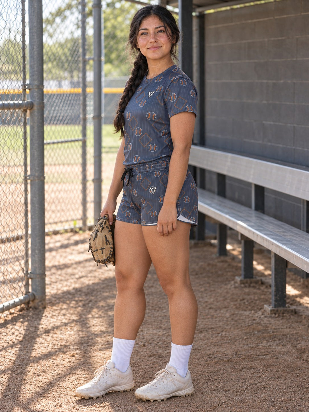 Baseball & Softball Slate Storm Diamond Stitch Women's Sports Jersey, side view
