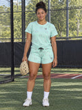 Baseball & Softball Mint Glow Diamond Stitch Women's Sports Jersey, front view