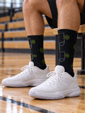 Basketball Volt Night Court Seam Athletic Crew Socks, lifestyle photo
