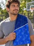 Basketball Royal Ice Court Seam Rally Towel, lifestyle photo