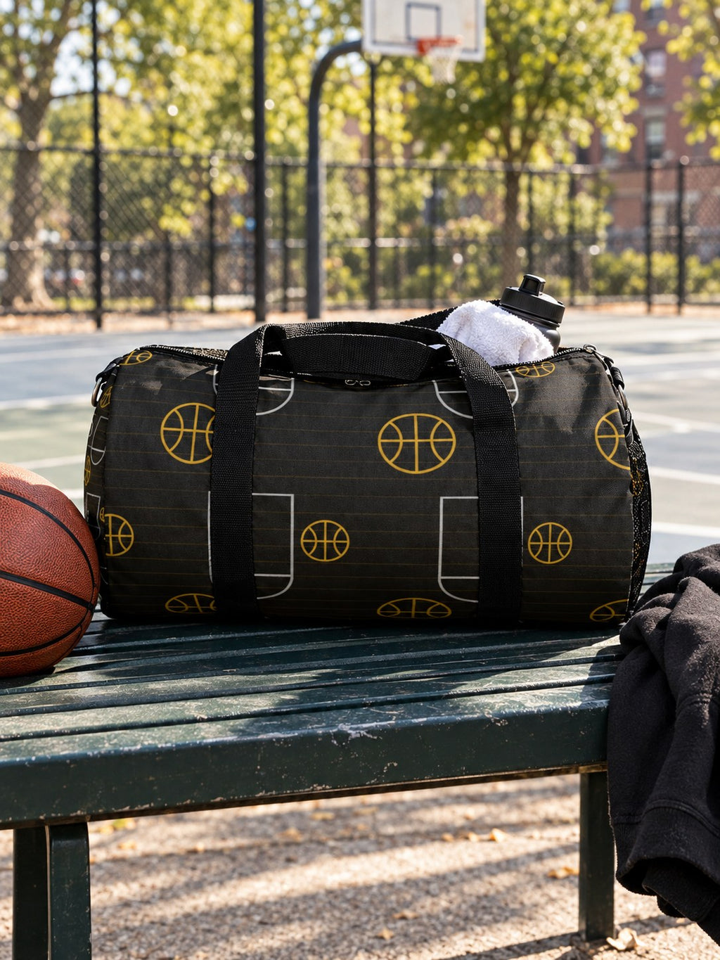 Basketball Gold Rush Court Seam Duffel Bag, lifestyle detail