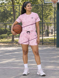 Basketball Blush Rose Court Seam Women's Sports Jersey, front view