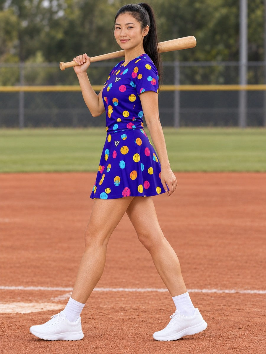 Baseball & Softball Sunrise Punch Icon Storm Women's Sports Jersey - side view