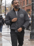 Iron Therapy bomber jacket in gunmetal – front