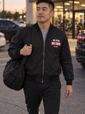 No Pain No Gain bomber jacket in black – front