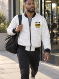 Try Again Tomorrow bomber jacket in white – front