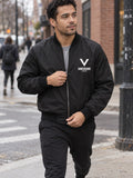 Vantacore Athletics Logo bomber jacket in black – front