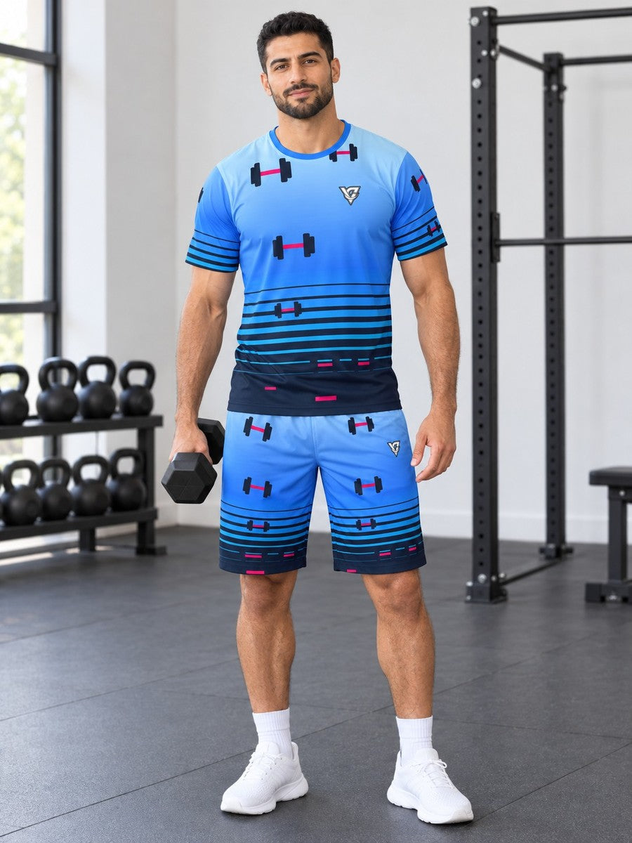 Training & Gym Arctic Neon Horizon Fade Men's Sports Jersey - front view