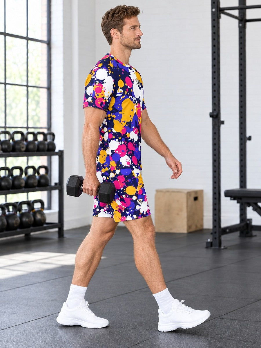 Training & Gym Royal Flame Splash Zone Men's Sports Jersey - side view