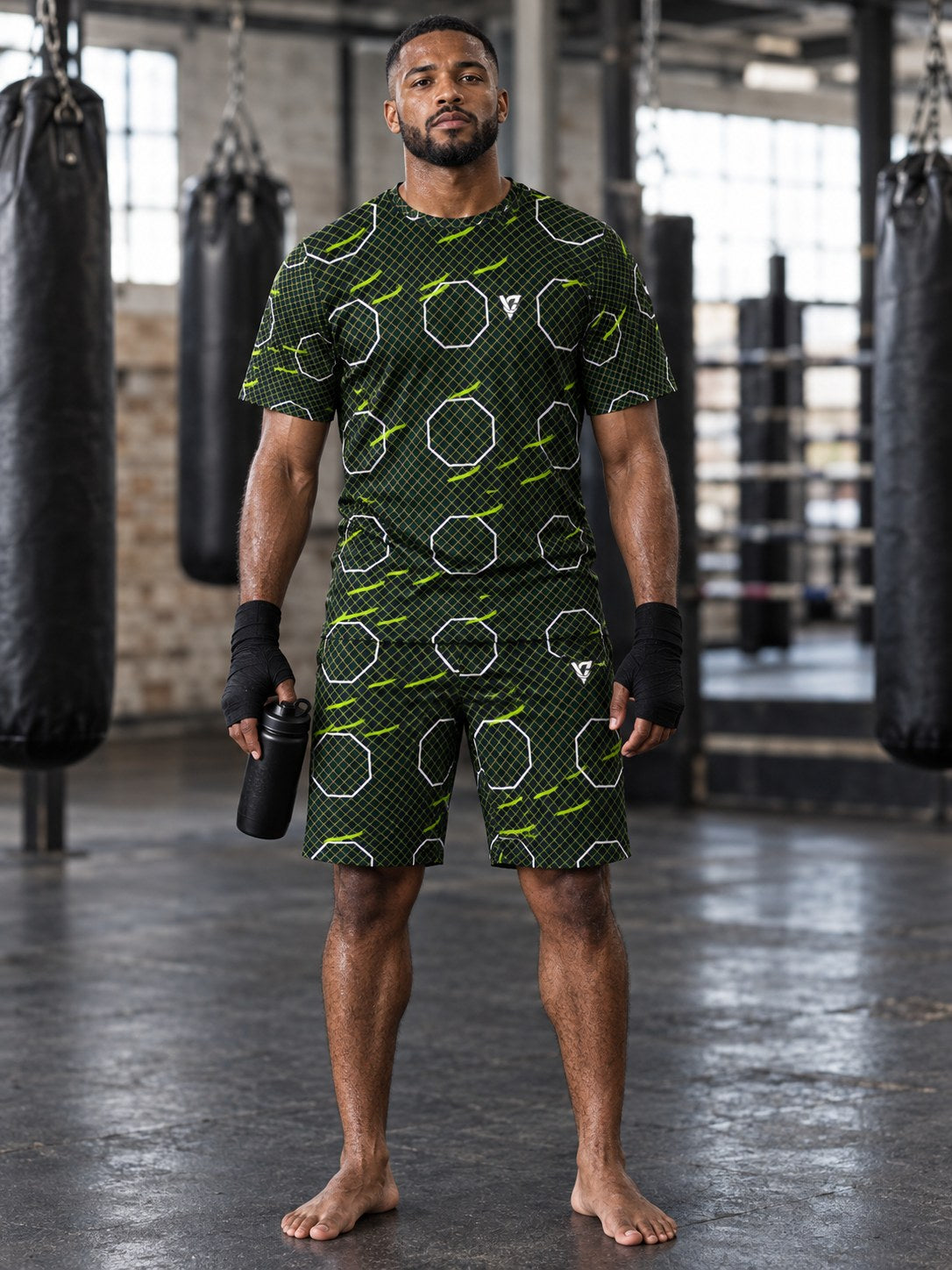Combat Sports Volt Night Cage Mesh Men's Athletic Shorts with Pockets, front view