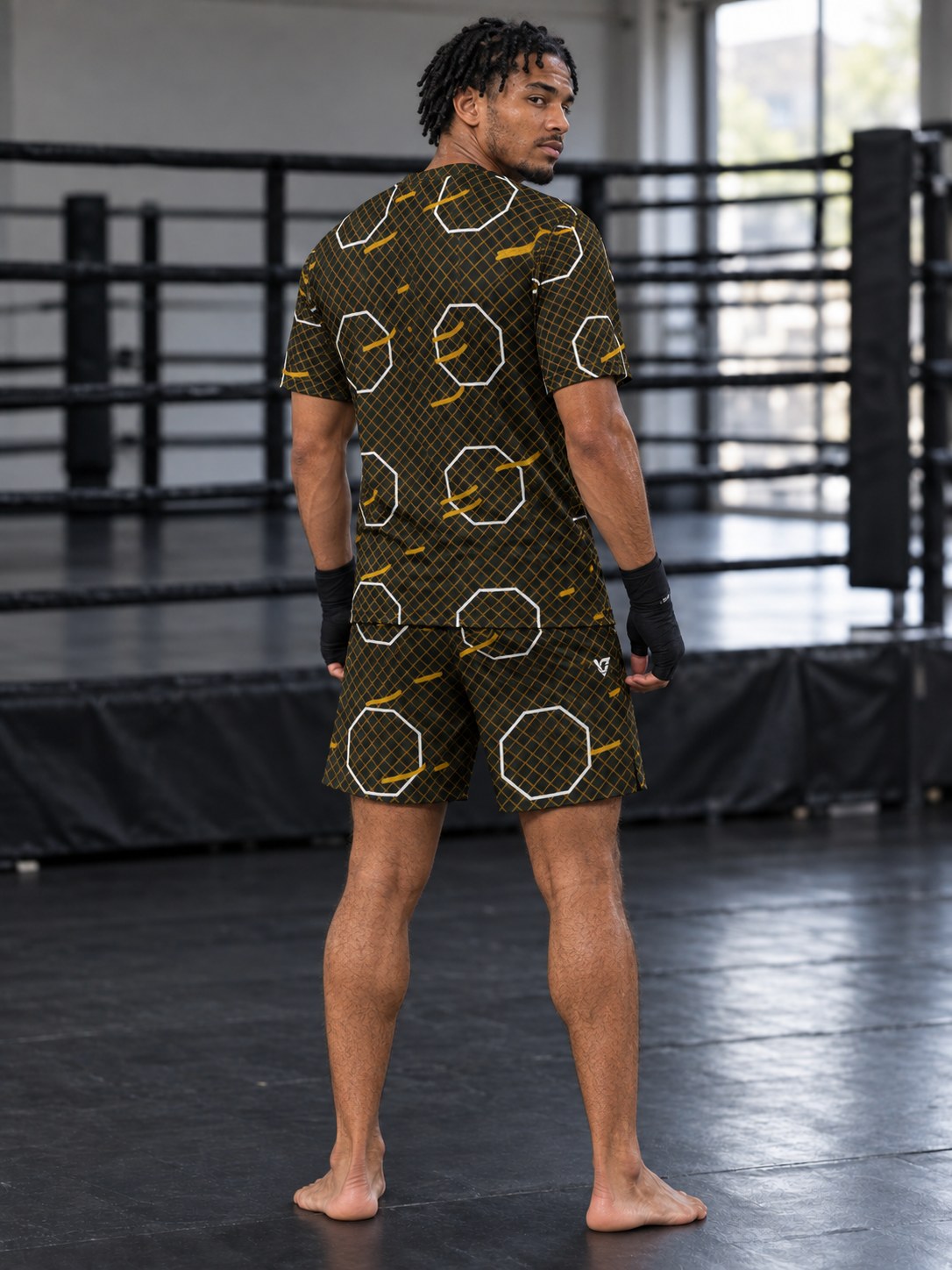 Combat Sports Gold Rush Cage Mesh Men's Sports Jersey, back view