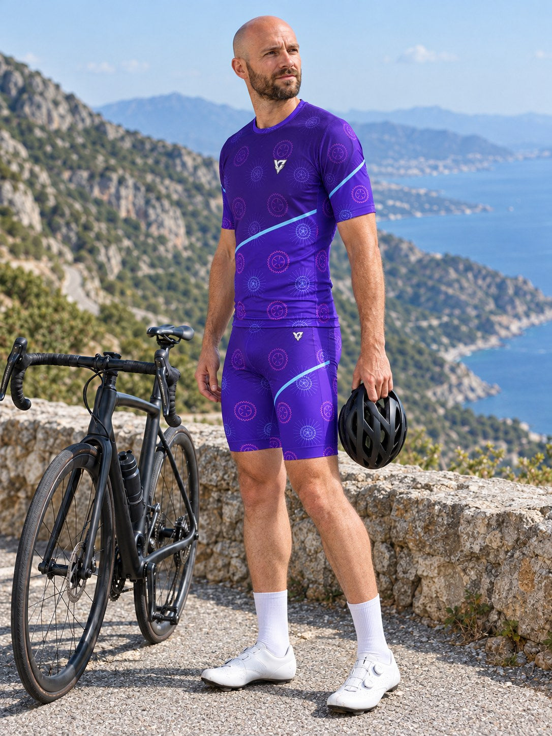 Cycling Ultra Violet Chainring Men's Sports Jersey, side view