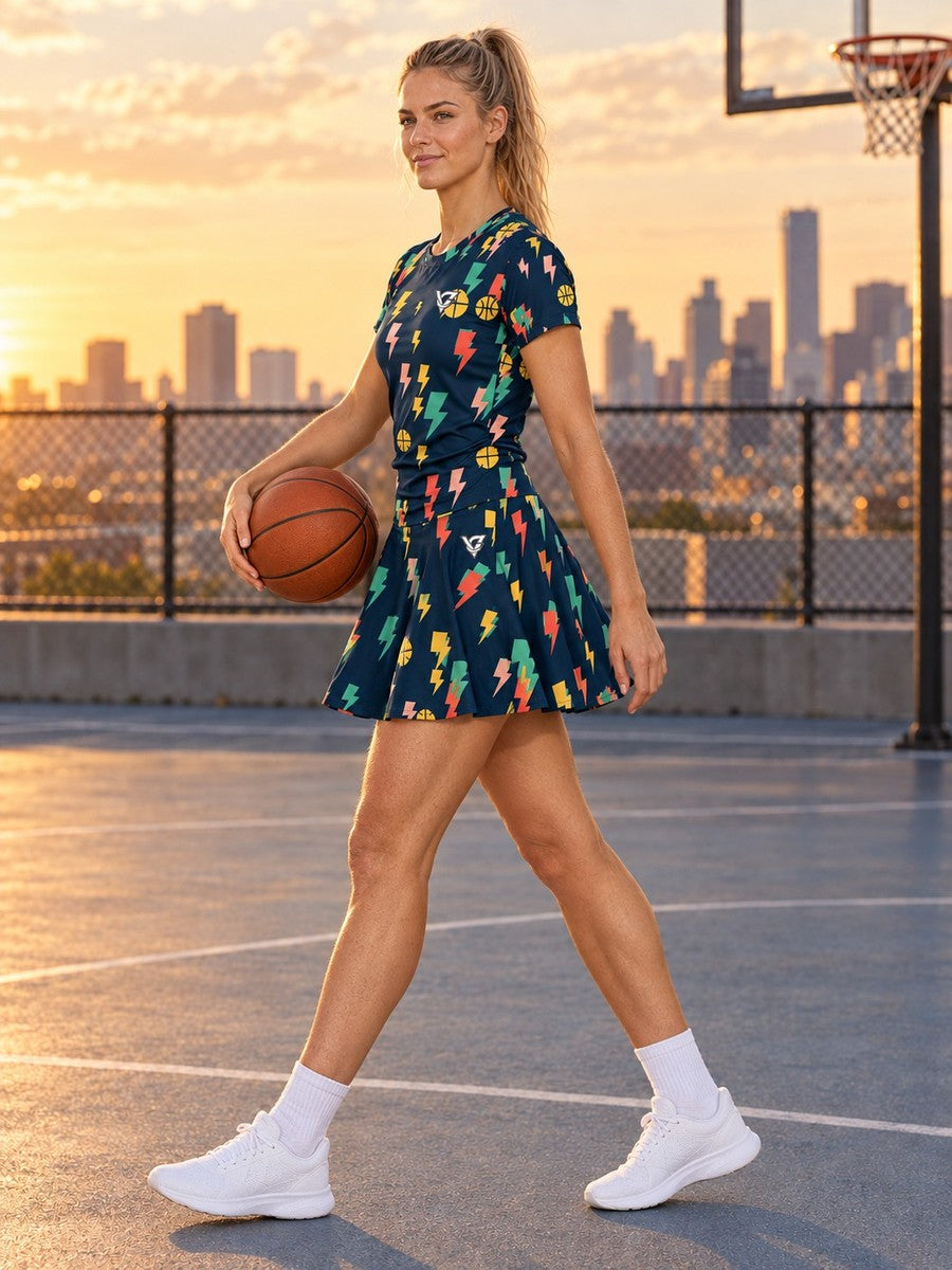 Basketball Coral Reef Bolt Strike Women's Sports Jersey - side view