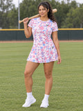 Baseball & Softball Cotton Candy Confetti Pop Women's Athletic Skater Skirt - front view