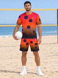 Volleyball Hot Lava Horizon Fade Men's Sports Jersey - front view