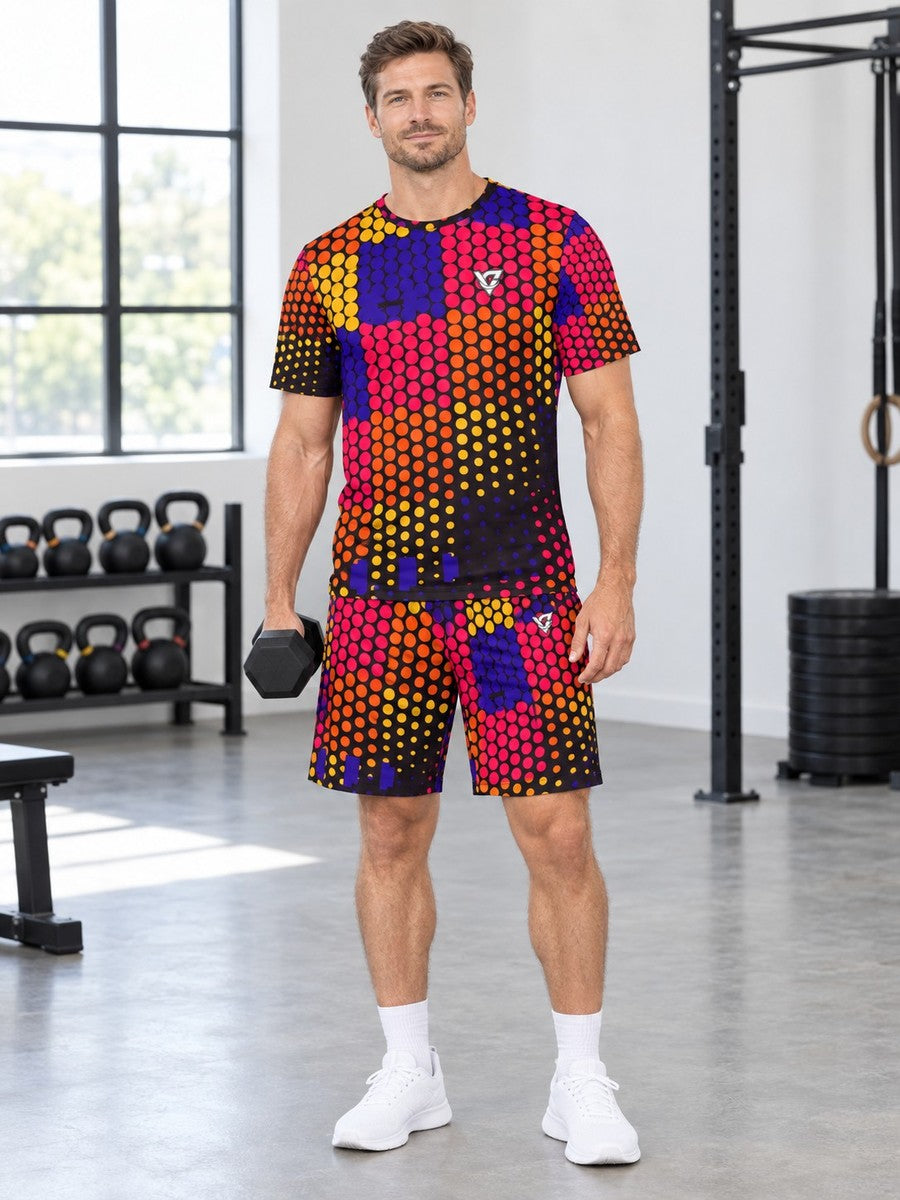 Training & Gym Hot Lava Halftone Pulse Men's Sports Jersey - front view