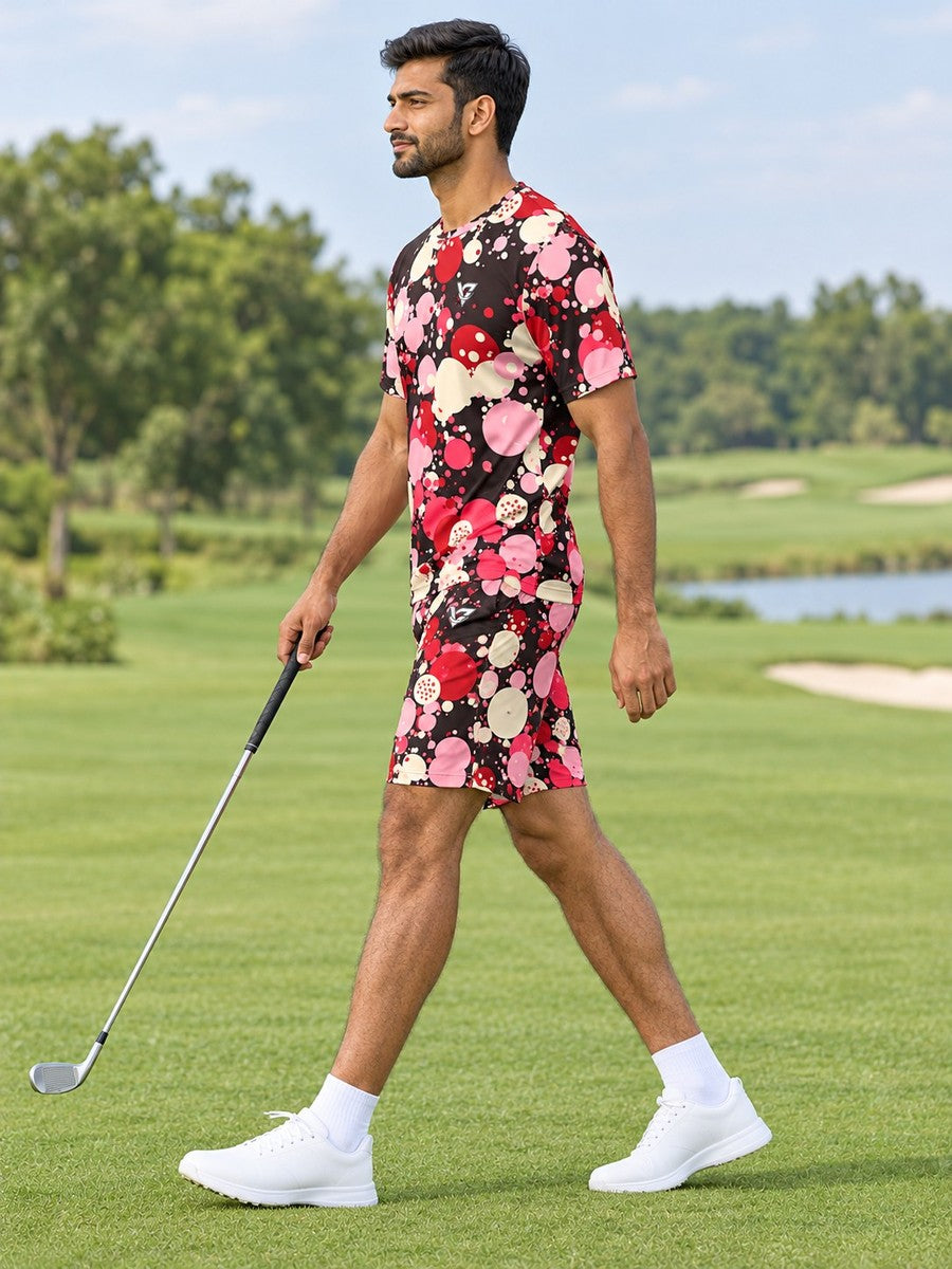 Golf Ruby Rush Splash Zone Men's Athletic Shorts with Pockets - side view