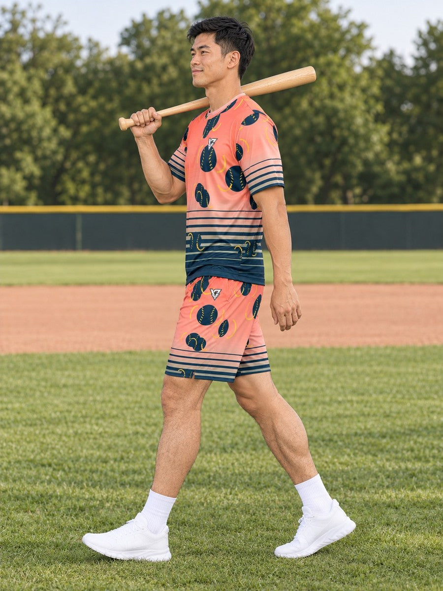 Baseball & Softball Coral Reef Horizon Fade Men's Sports Jersey - side view